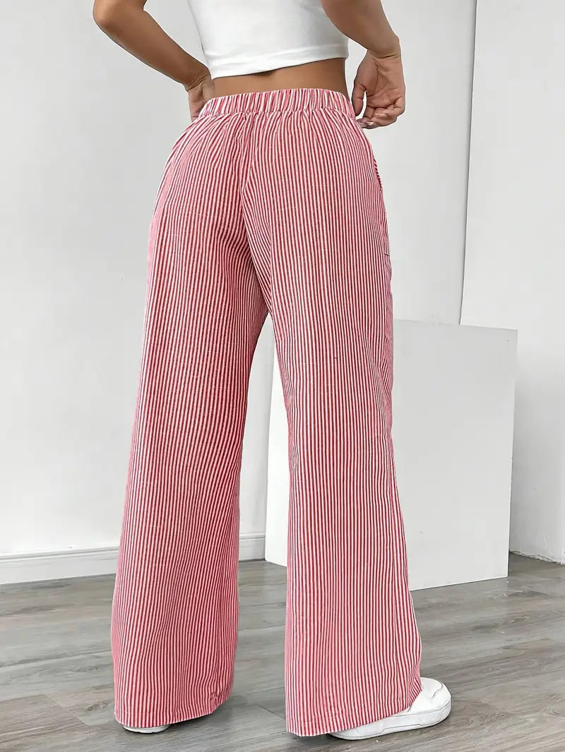 Alina | Elegante gestreifte Hose mit Taschen