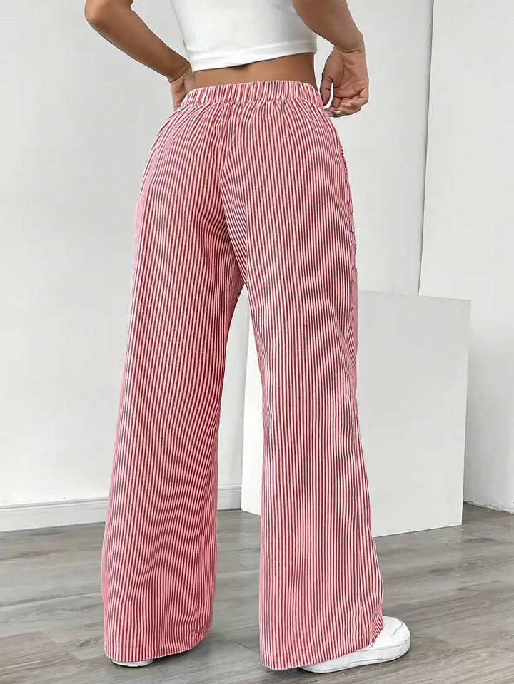 Alina | Elegante gestreifte Hose mit Taschen