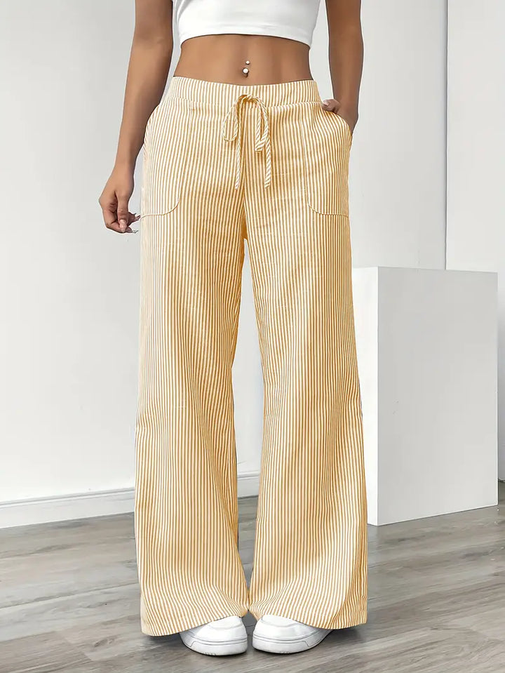 Alina | Elegante gestreifte Hose mit Taschen
