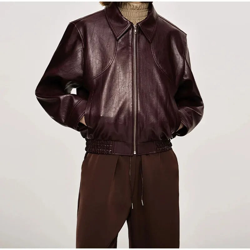 Anna | Klassische Jacke in Burgunderrot