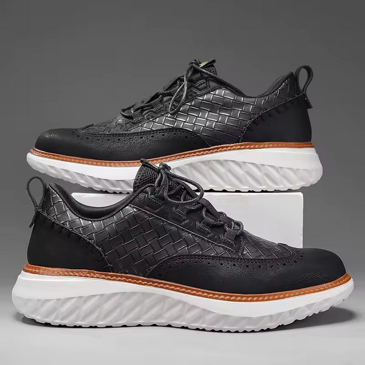 David | Stylishe Brogue Leder Sneakers für Herren