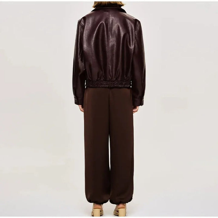 Anna | Klassische Jacke in Burgunderrot