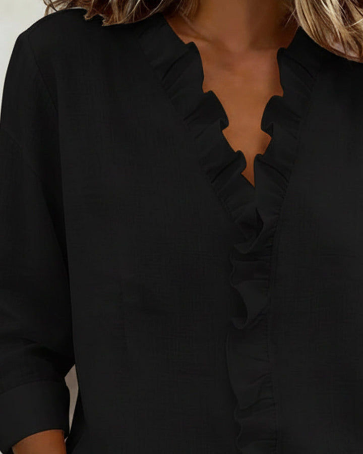 Lina | Zeitlose Damenbluse mit Volantdetails