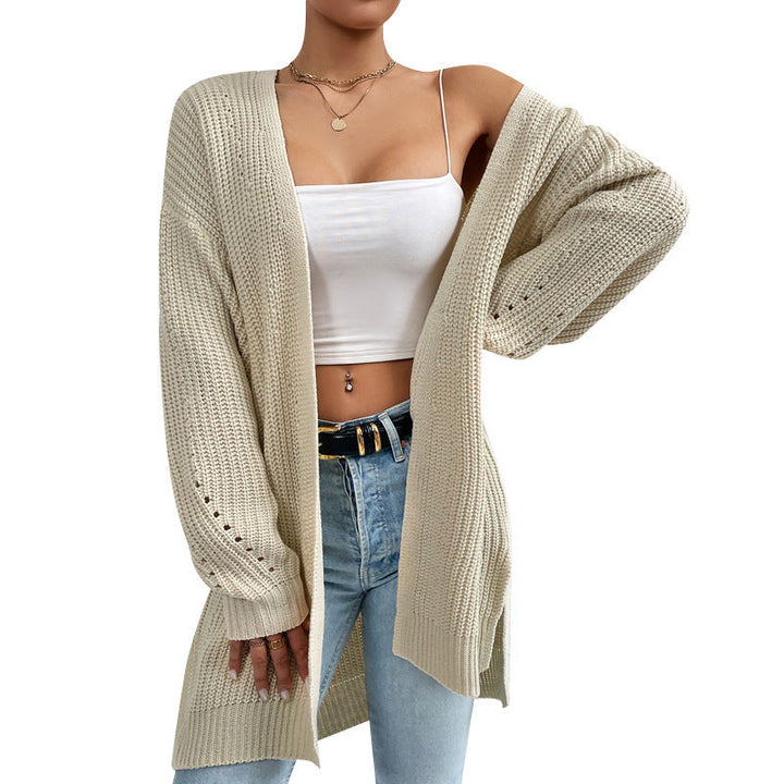 Hita | Strickjacke mit Taschen in Uni-Farbe