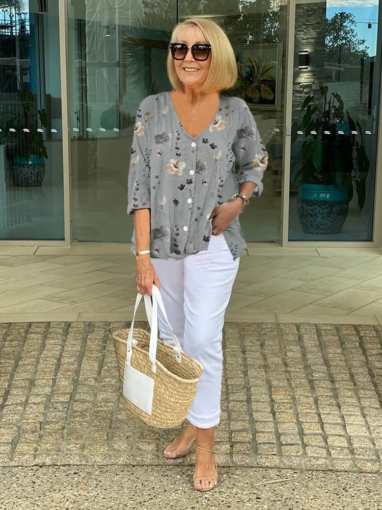 Julia | Florale Bluse Elegante Sommer Look
