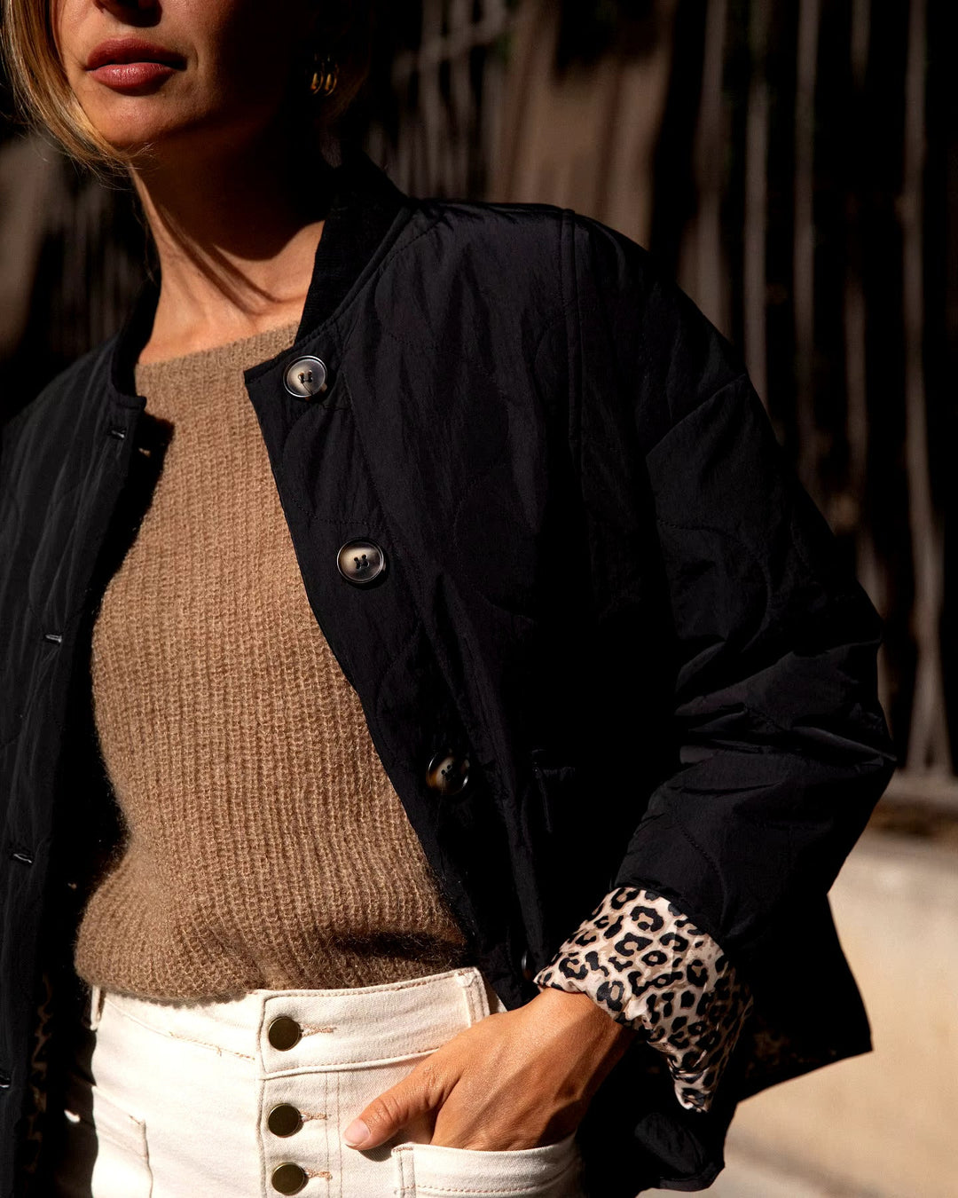 Isabelle | Jacke mit modischem Leopardenmuster