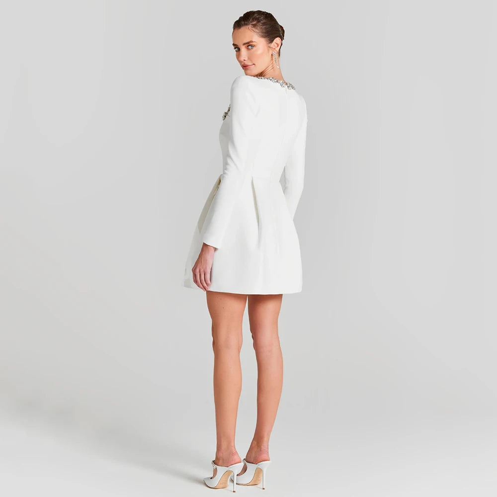 Larissa | Samt-Minikleid mit langen Ärmeln für Damen