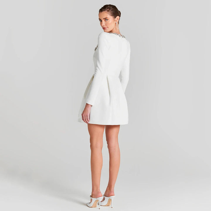 Larissa | Samt-Minikleid mit langen Ärmeln für Damen