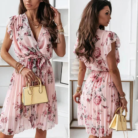 Angelina | Sommerkleid mit Druck für sonnige Tage