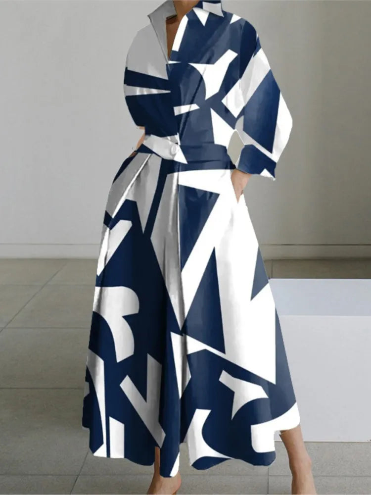 Janela | Langärmeliges Maxikleid mit Tupfen