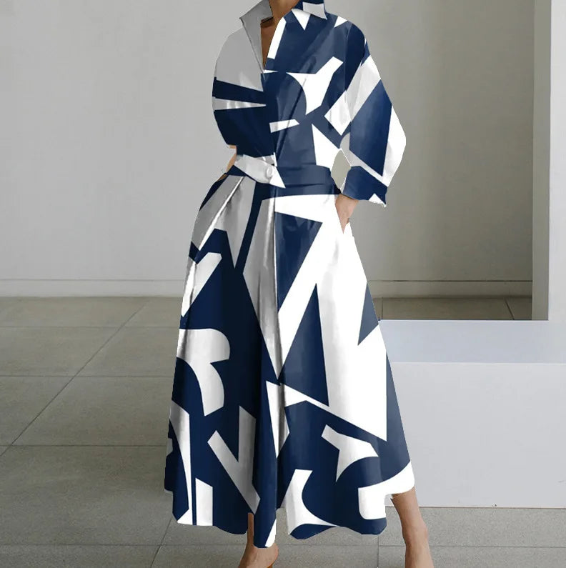 Janela | Langärmeliges Maxikleid mit Tupfen