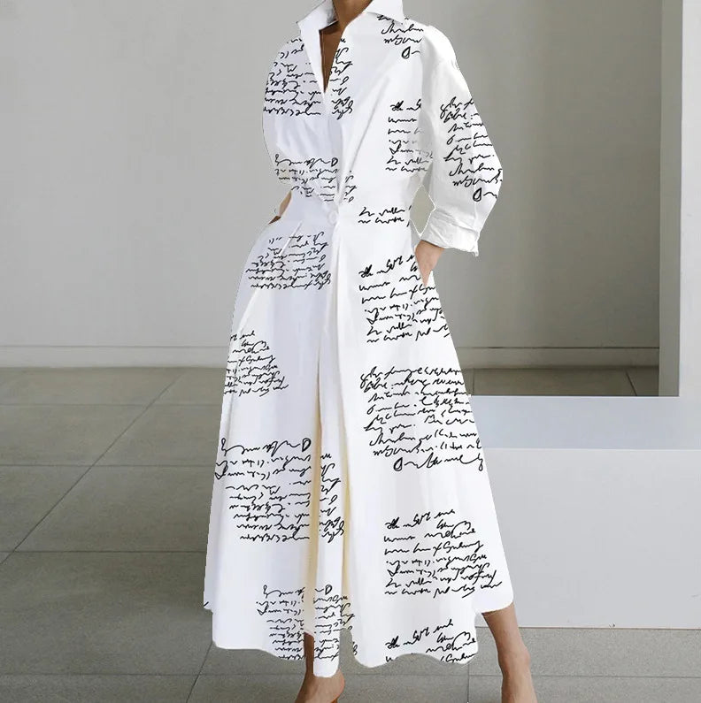 Janela | Langärmeliges Maxikleid mit Tupfen