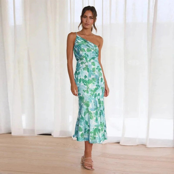 Sienna | Asymmetrisches Maxikleid mit Blumenmuster