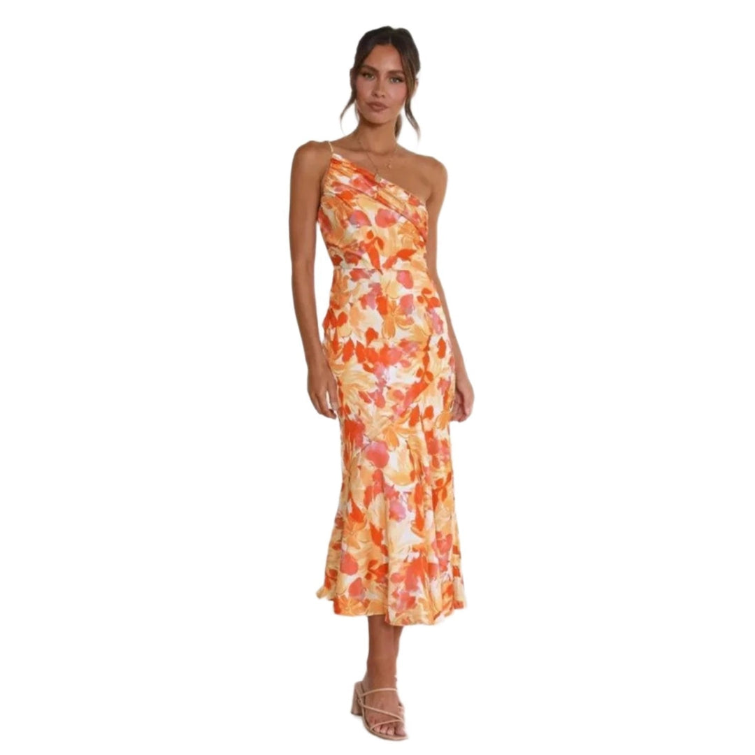 Sienna | Asymmetrisches Maxikleid mit Blumenmuster
