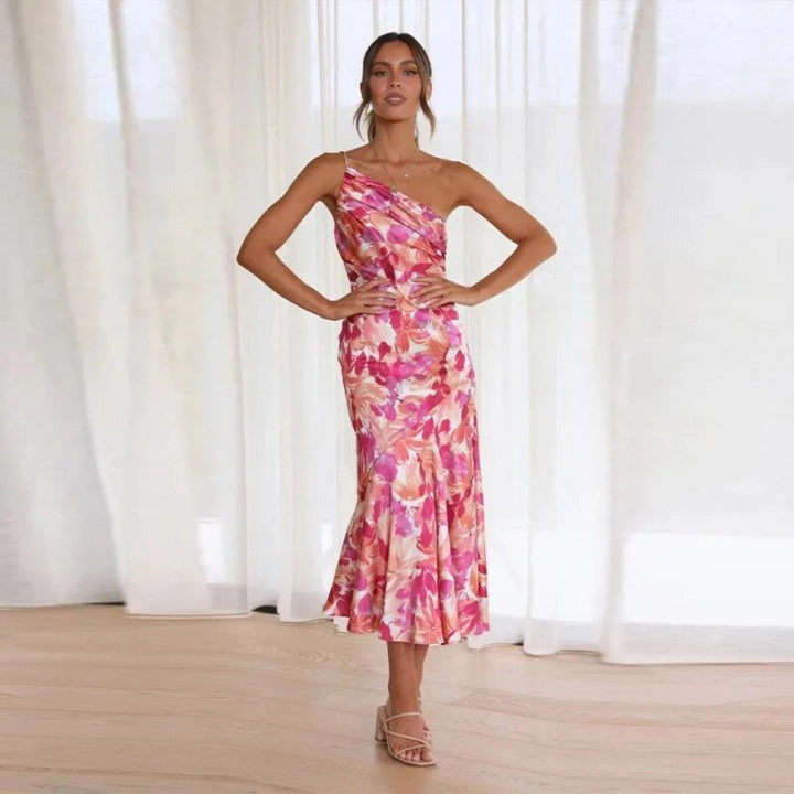 Sienna | Asymmetrisches Maxikleid mit Blumenmuster