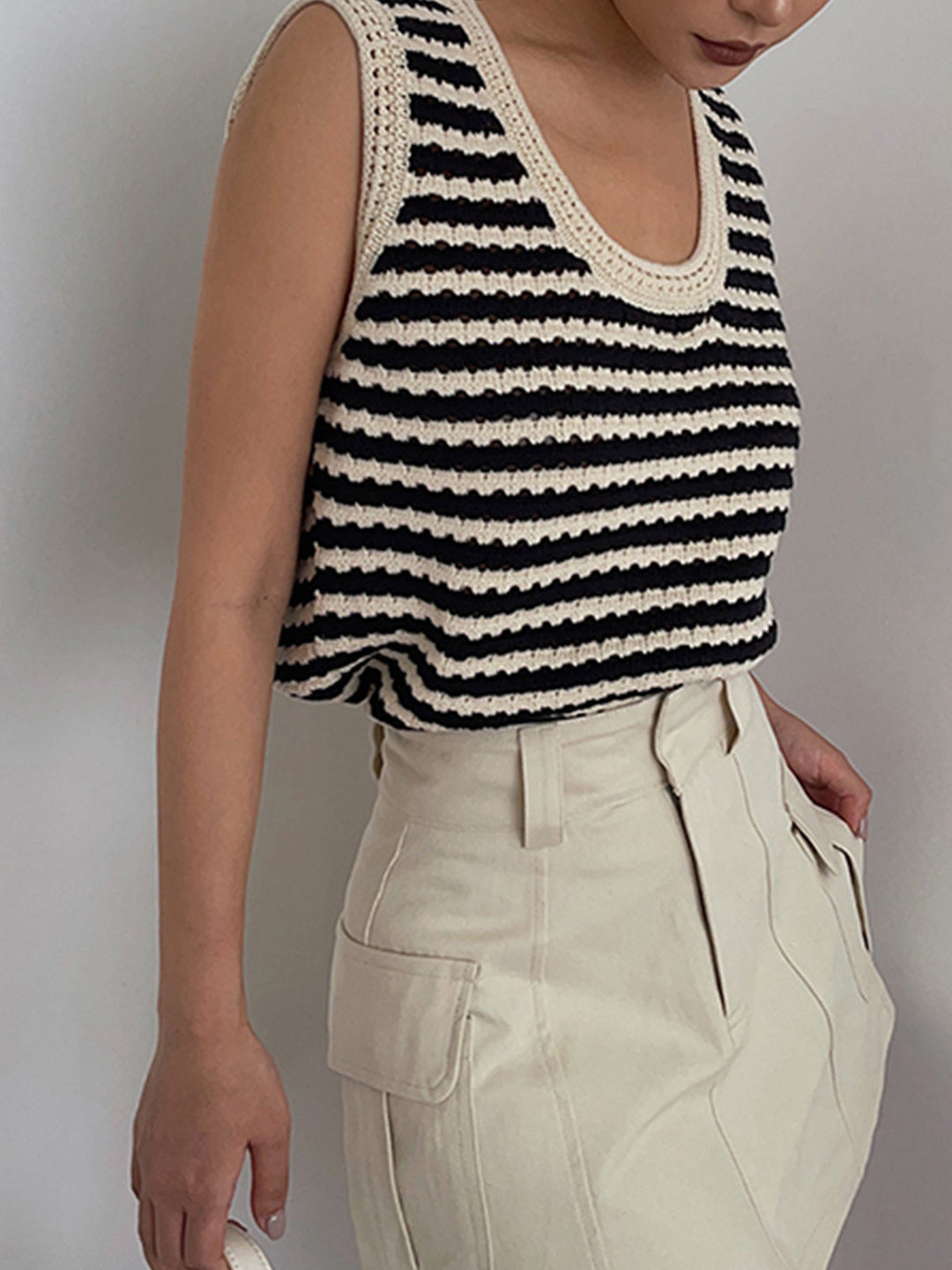 Mila | Modische Weste Damen Strick Stil