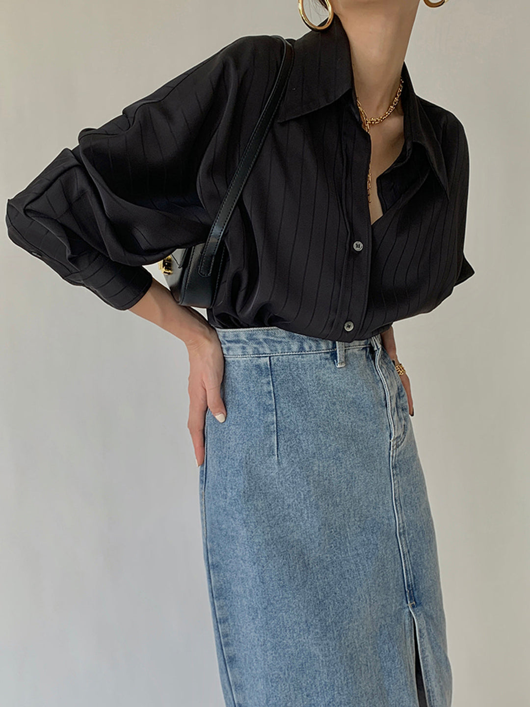 Zoe | Weites Hemd Damen Kragen Trend