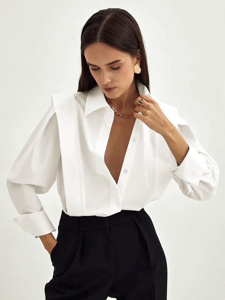Lina | Lockeres Oversize Hemd Damen Knöpfe