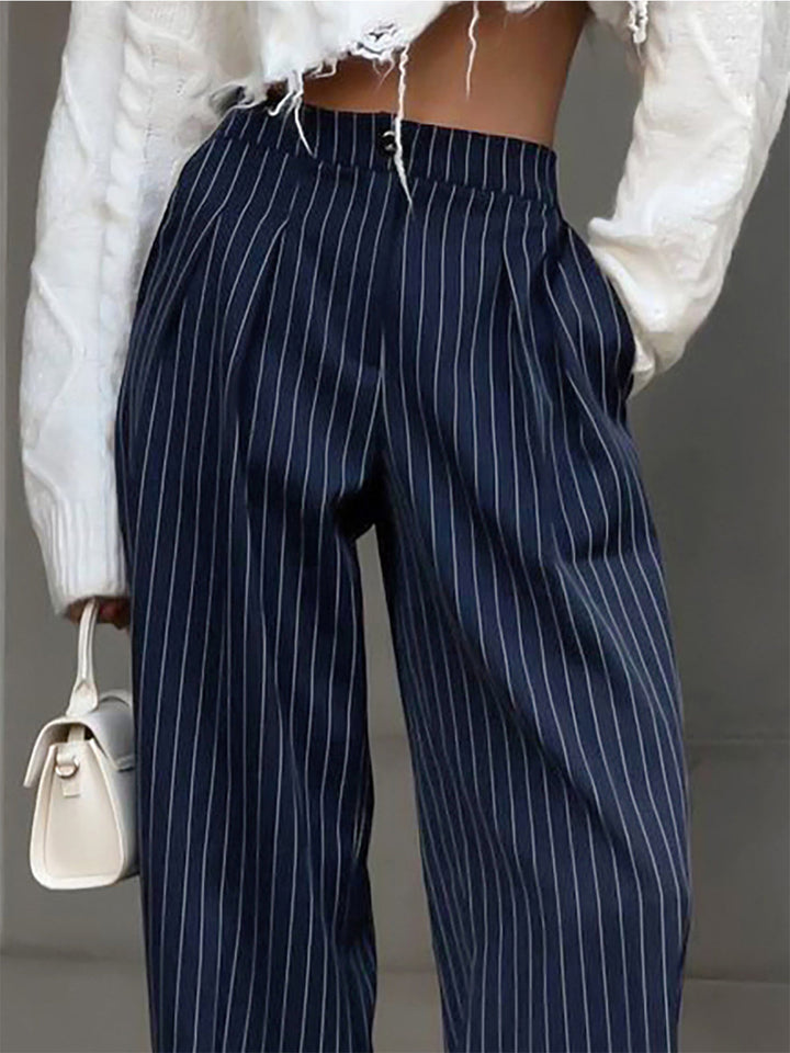 Amelie | Elegante Weite Hose Damen Streifen