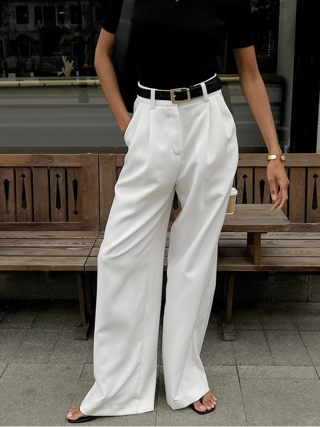 Nora | Elegante Hose Damen Weit Schnitt