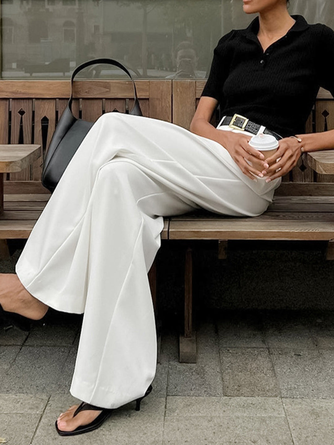 Nora | Elegante Hose Damen Weit Schnitt