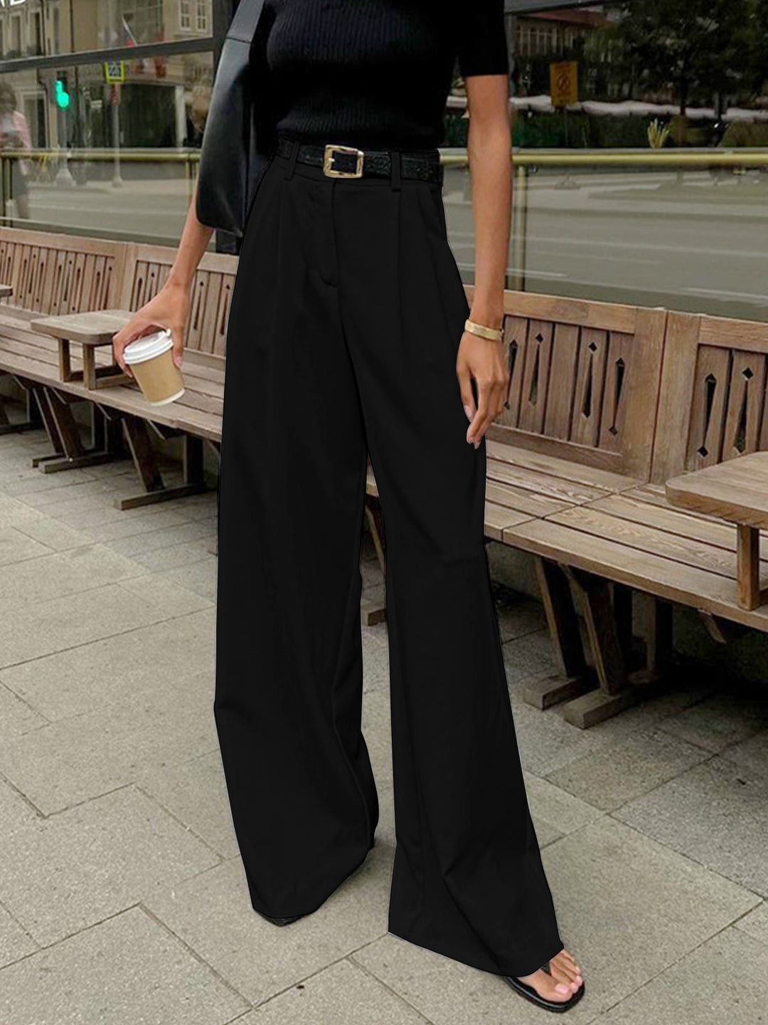 Nora | Elegante Hose Damen Weit Schnitt