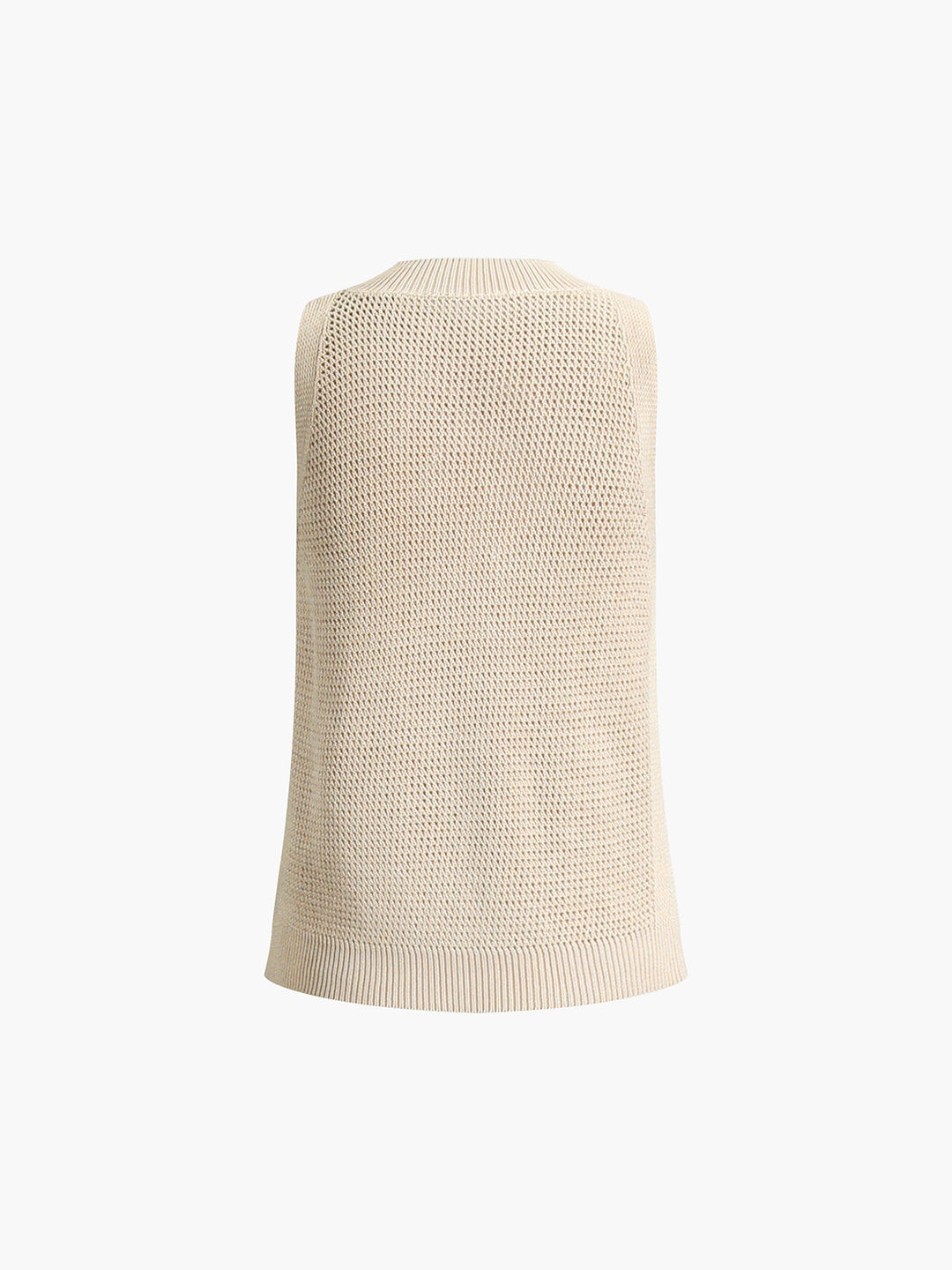 Mia | Strick Tank Top Damen Elegant Lochmuster