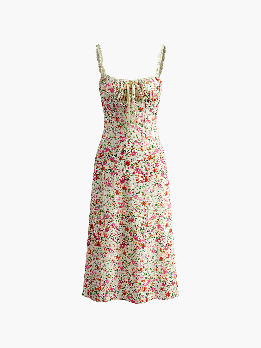 Greta | Elegantes Blumen Kleid Damen Midi