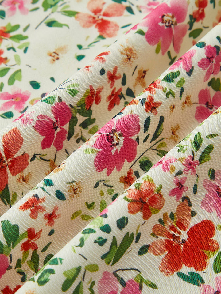 Greta | Elegantes Blumen Kleid Damen Midi