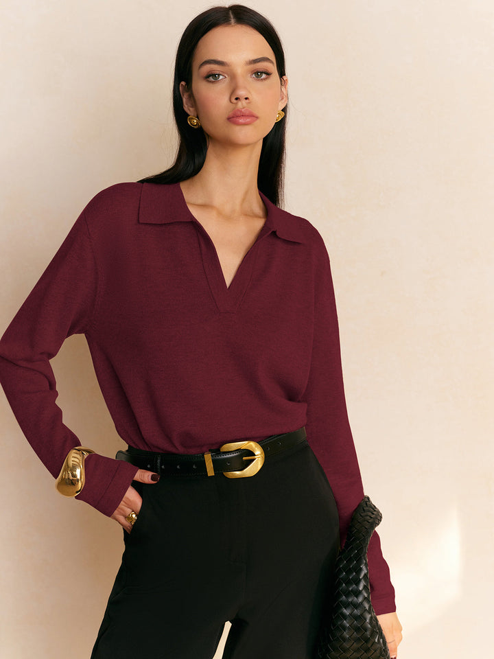 Hannah | Freizeit Pullover Kragen Damen Chic