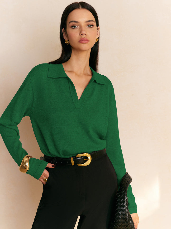Hannah | Freizeit Pullover Kragen Damen Chic