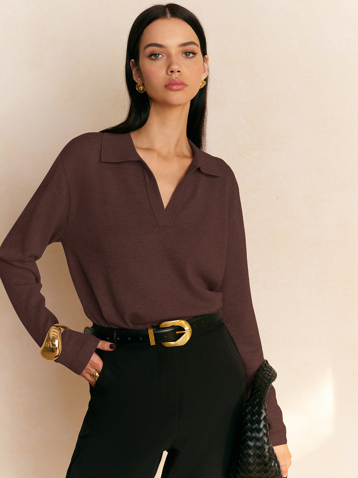 Hannah | Freizeit Pullover Kragen Damen Chic