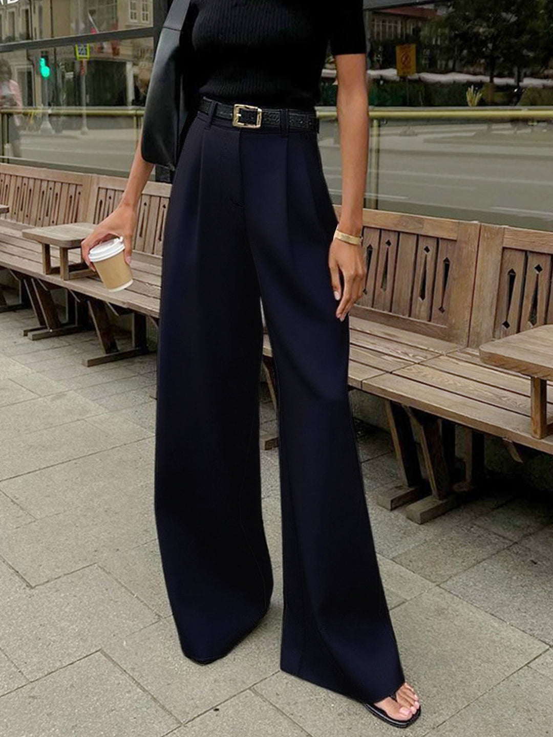 Nora | Elegante Hose Damen Weit Schnitt