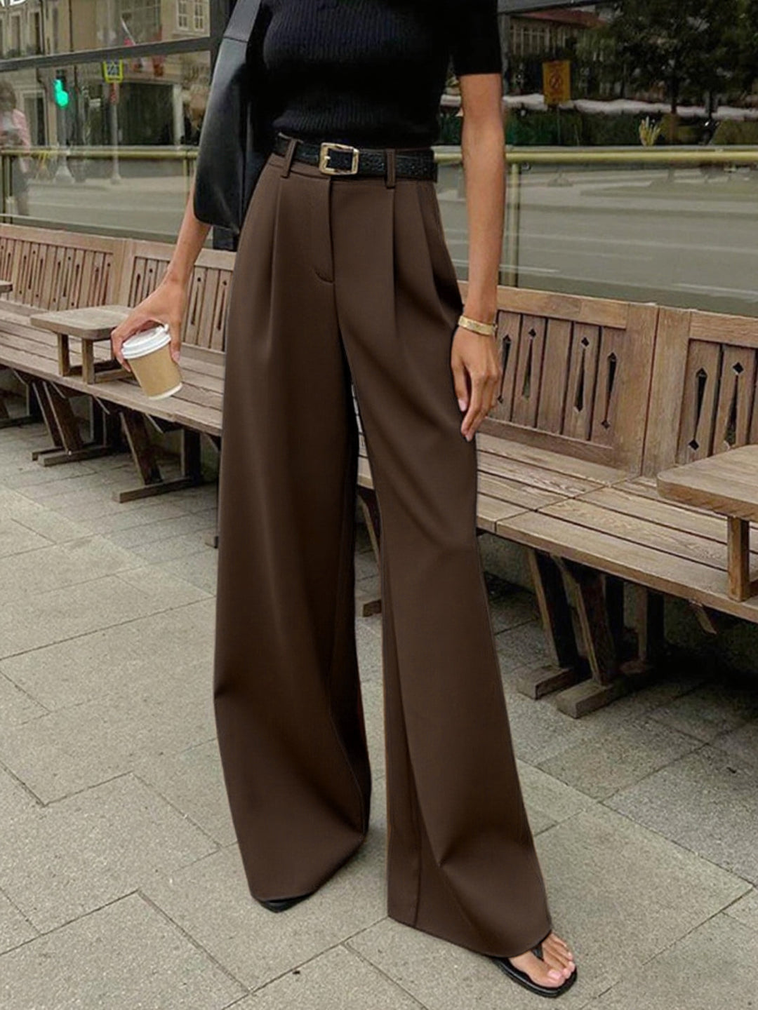 Nora | Elegante Hose Damen Weit Schnitt