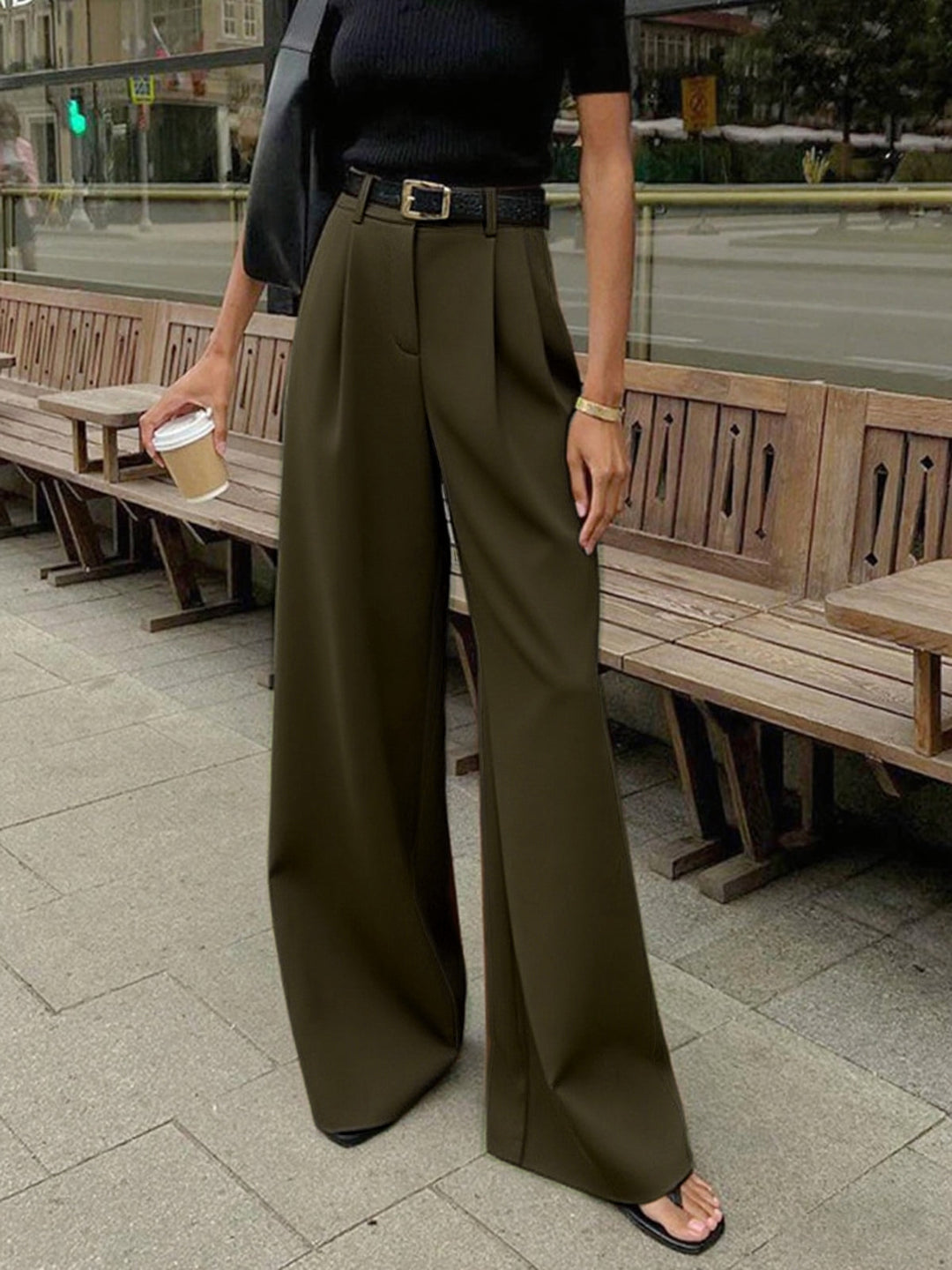 Nora | Elegante Hose Damen Weit Schnitt