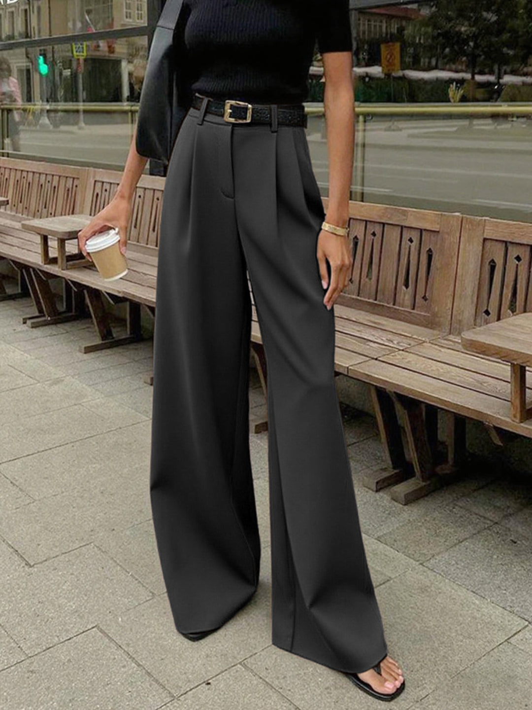 Nora | Elegante Hose Damen Weit Schnitt