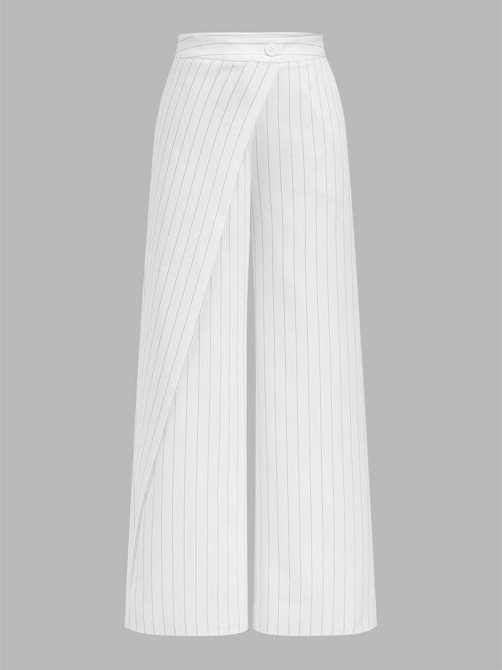 Elisa | Elegante Streifen Hose Damen Wickel