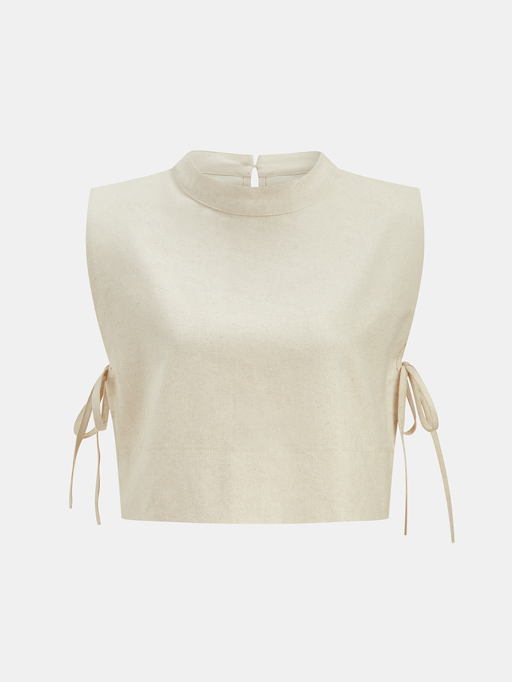 Livia | Weite Hose Set Damen Leinen Look