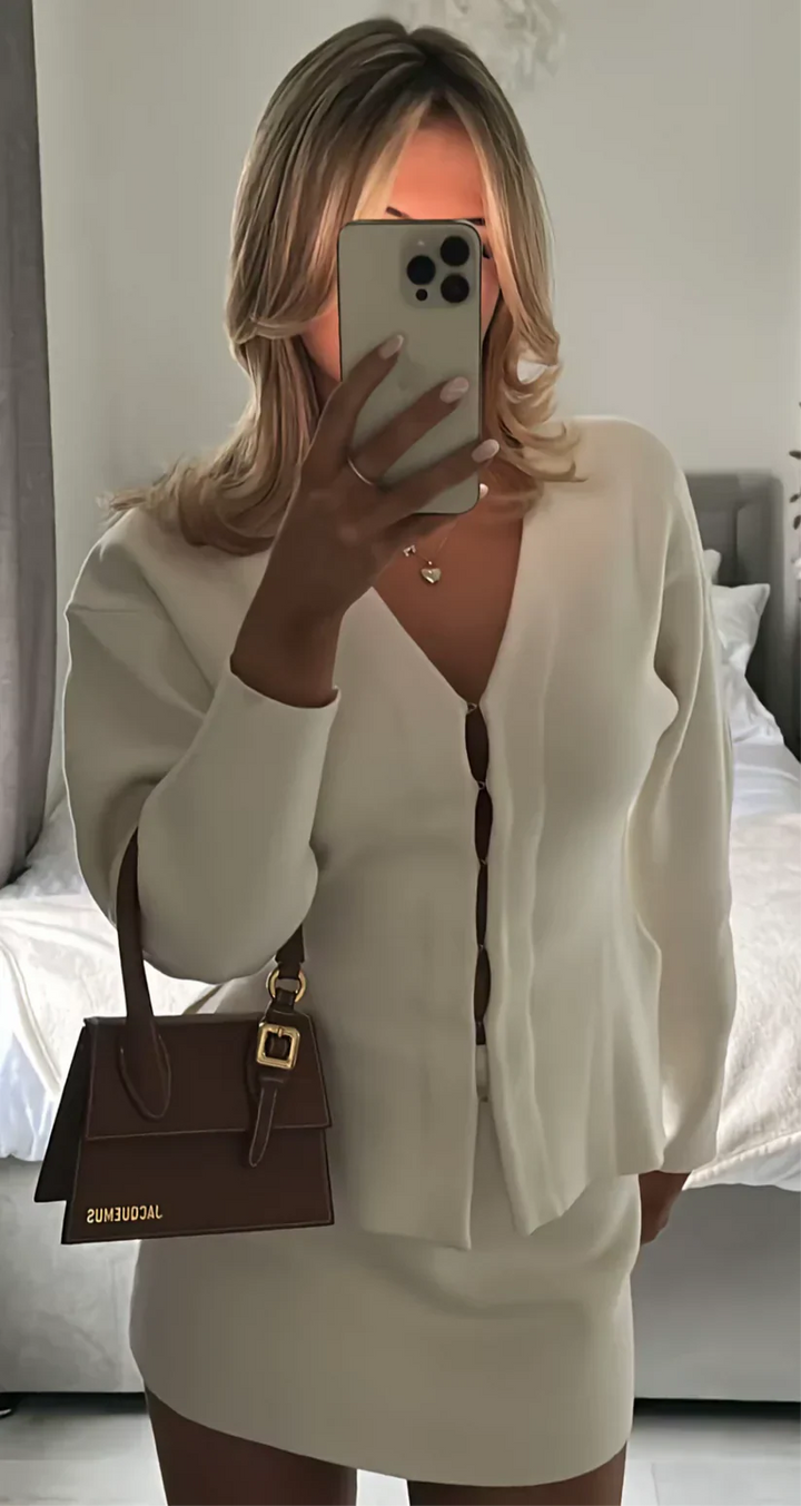 Mara | Modisches Strickset Damen mit feiner Rippung