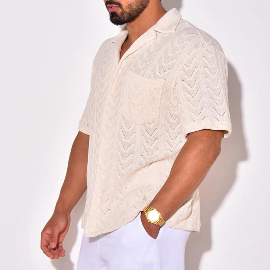 Schloss Textur Hemd für elegante Herren-Looks mit Charakter