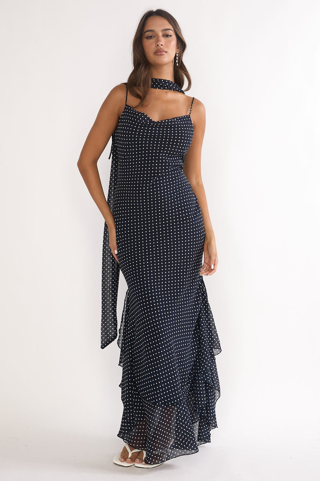 Lea | Maxikleid Damen navy stilvoll & modisch