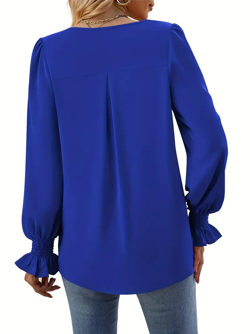 Hilda | Bequeme Bluse für den Herbst in Unifarben