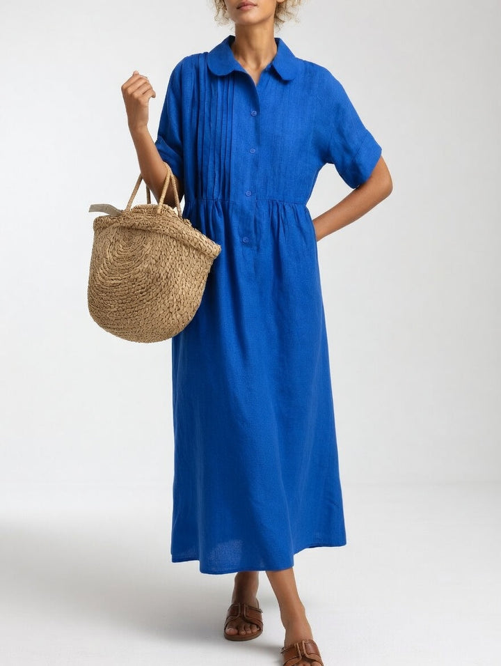 Mila | Zeitloses Sommer Hemdkleid Damen Chic