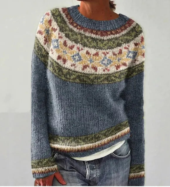 Rose | Retro-Herbstpullover mit einzigartigem Design