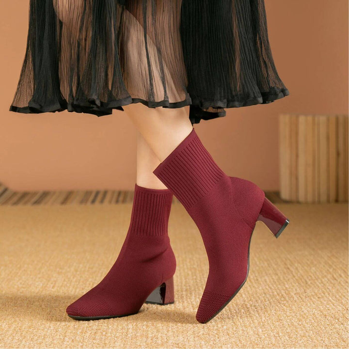 Isabella | Feine gestrickte Damen Stiefeletten mit Stil