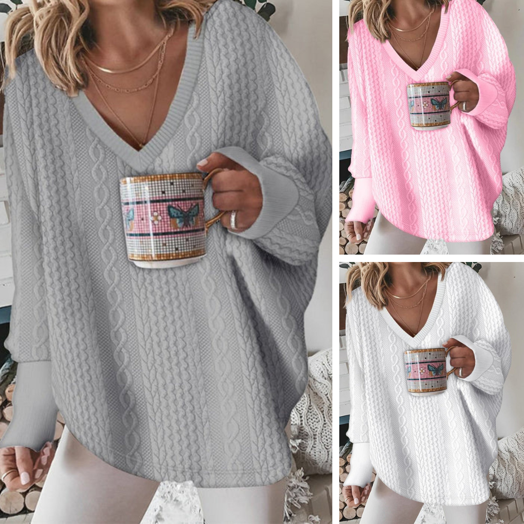 Isabella | Klassischer Pullover mit weichem V-Ausschnitt