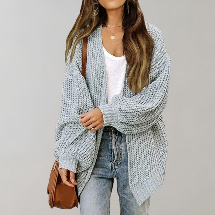 Elena | Casual Cardigan Damen offen aus grobem Strick