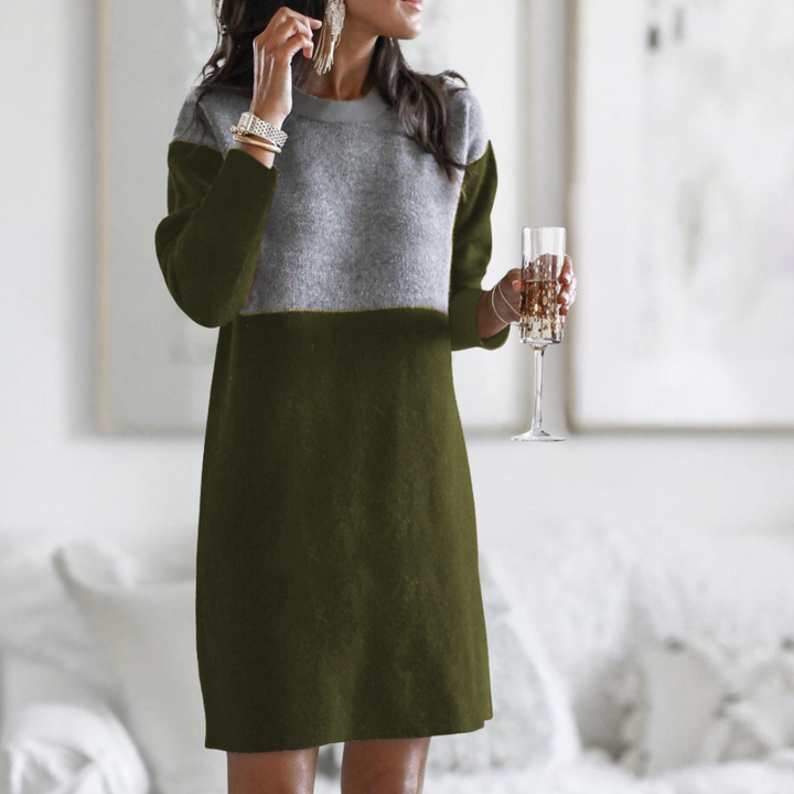 Tara | Lässiges Strickpullover Kleid Damen elegant
