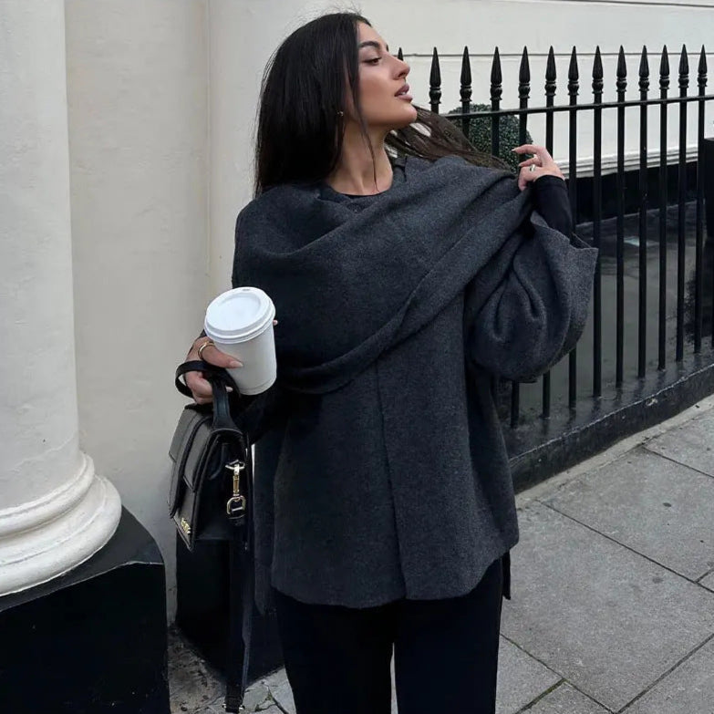Helena | Damen Oversized Mantel lässig & warm