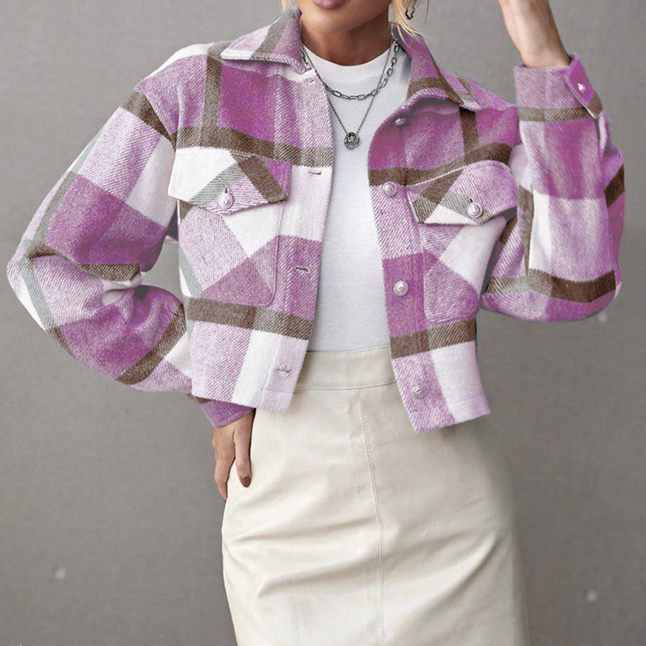 Camila Karierte Frühlingsjacke mit leichtem Innenfutter